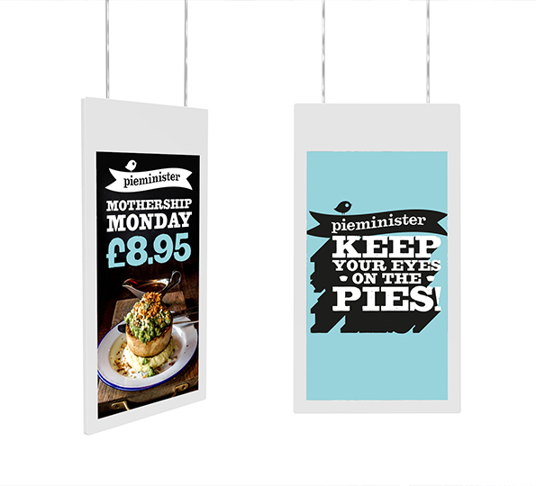Allsee 43" Hanging Double-Sided Window Display Fönsterskärmar