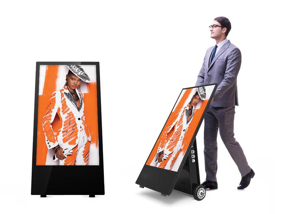 Allsee 43" Outdoor Digital Android Battery A-Board Utomhusskärmar