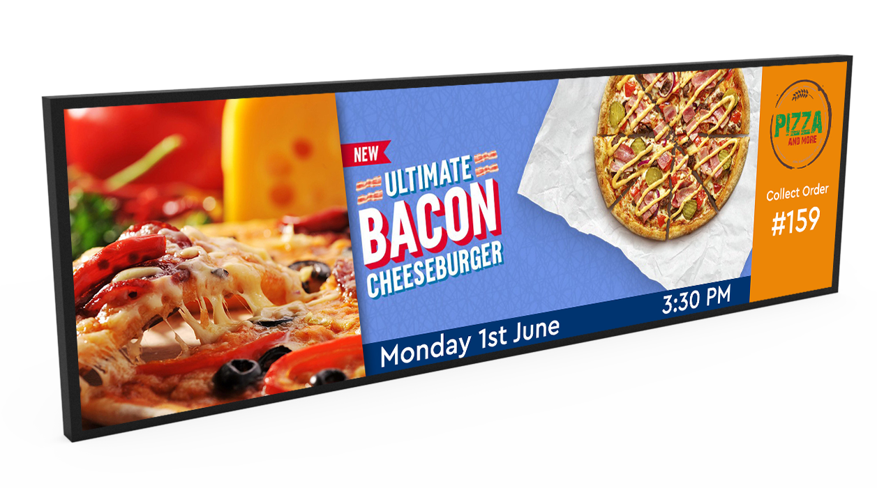 Allsee 28" Ultra-Wide Stretched Bar Display Digitala skyltar
