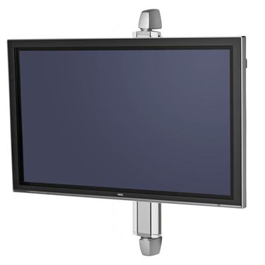 SMS Flatscreen X WH S605 - Väggstativ med 605mm pelare, Max last 50kg, Alu/Vit Vägg