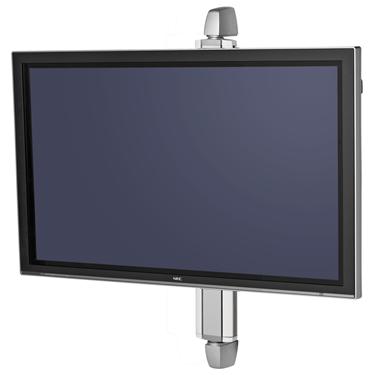 SMS Flatscreen X WH S1105 - Väggstativ med 1105mm pelare, Max last 50kg, Alu/Vit Vägg