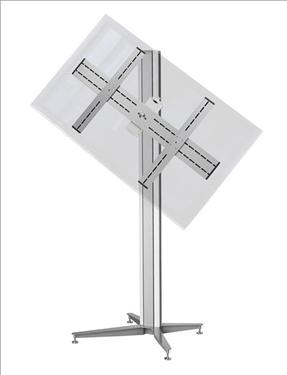SMS Flatscreen X FH T1455 WS - Static Floorstand 1455mm pillar, VESA 200x200-800x400, Max 100kg Alu Golv