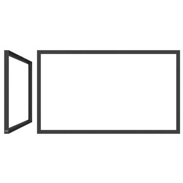 SMS 32L/P Casing Frame BLBlack RAL9005 Beställningsvara Vägg