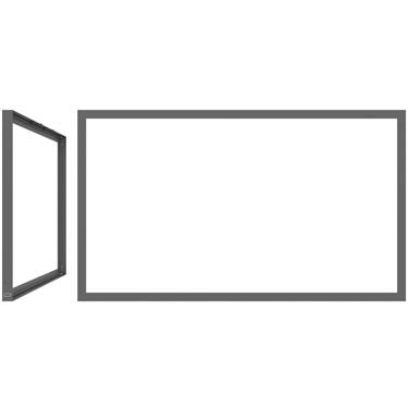 SMS 43L/P Casing Frame DGDark Grey RAL7016 Beställningsvara Vägg