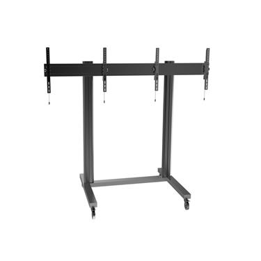 Multibrackets M Public Display Stand 210 Dual Screen 50"-77" Black VESA Up to 800x600 Max 250kg Golv