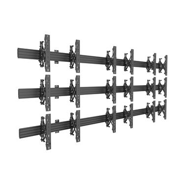 Multibrackets M Wallmount Pro MBW3x3U Push In Pop Out Black VESA 100x100-400x400 Max 30kg/screen Videovägg