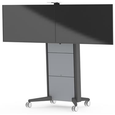 SMS Presence Mobile 1650 - Mobile Floor Cart, 1650mm Pillar, 200x100 - 800x400mm, Max 120kg Golv